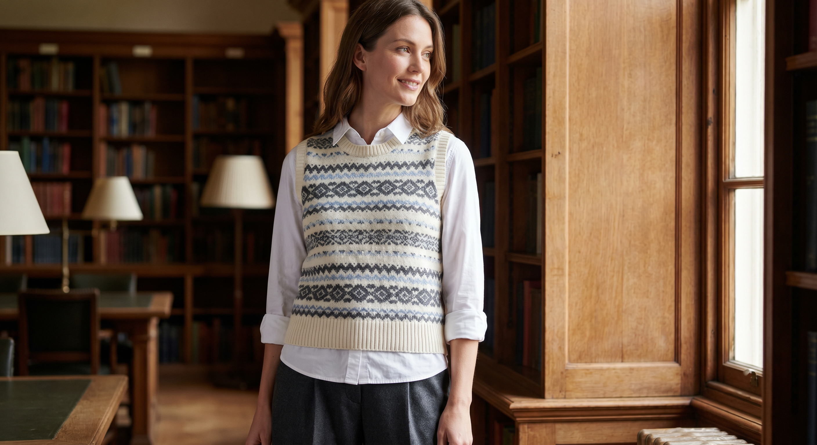 Fair Isle Knit Vest AI-generated image